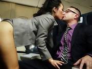 Hostess Babe Asa Akira Onboard Orgy
