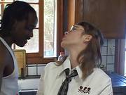 Rebecca Starr Fucks Tony Eveready In Schoolgirl Costume