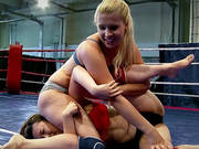 Sporty Women Wrestle And Strapon Fuck