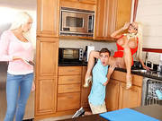 Busty Logan Pierce Walks All Over Her Boyfriend Until Her Stepmom Interferes