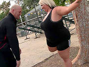 Horny Bbw Forces Her Fitness Trainer To Go Beyond The Call Of Duty!