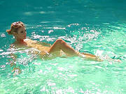 Natural Blonde Posing Solo In This Hot Photo Session In The Pool