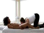 Arousing Ladies Dani Daniels And Misty Stone Love Playing Masseuse Sex Games