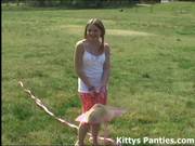 Cute 18yo Teen Kitty Flying A Kite