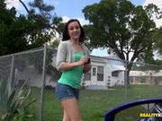 London Lawrence Getting Slammed Doggystyle Outside