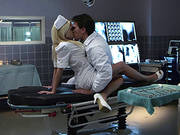 Horny Blonde Nurse In Uniform In A Steamy Reality Show Action