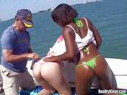 Hailey James And Carmen Show Off Their Big Butts On A Boat