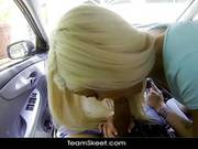 Sweet Little Blonde Halle Von Enjoys Oral Sex In The Car Before Getting Bonked Hardcore At Home.