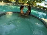 Sexy Female Duo Amber And Isabella Camille Fuck By The Pool
