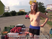 Sexy Fruit Vendor Takes Strangers Hard Dick In Public After Getting Paid