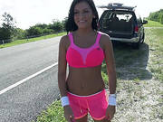 Stranded Latina Teen Nadia Capri Hitchhiked And Rides On Cock