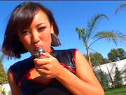 Hot Asian Girl Jandi Lin Gets Fucked Hard On The Floor