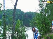 Young Blonde Babe Megan Gets Nasty Outdoor In Pov