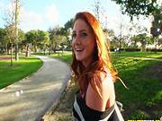 Hot Read Head Lindsey Seduces Josh By Showing Him Her Laps And Shoulders