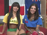 Two Wolrd Cup Hottie Fanatics Gets Hardcore Fucking In Live Camera
