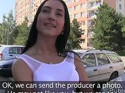 Fake Agent Fucks Brunette In Car In Public