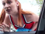 Eva Berger Cheerleader In A Hurry Gets Fucked Hard