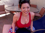 Asian Babe With Big Tits And Big Ass Enjoys Anal Bed Sex