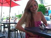 Guy Noticed This Blonde Sienna Milano In The Café And Easily Talked Her Into Stripping