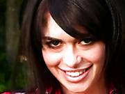 Slim Brunette Ashlyn Rae In Transparent Black Panties Strips Out Of Her Dress Outdoors