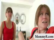 Teen And Stepmom Share On A Hard Dick In 