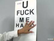 Optician Nikita Von James Tests This Dudes Eyes