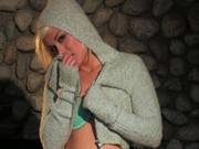 Cute Blonde Ash Hollywood Strips Seductively