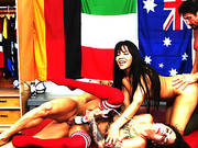 Rose Monroes Webcam Show With Friend And Two Referee Hardcore Play