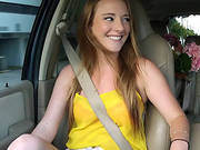 Stranded Blonde Teen Sam Summers Exposes Her Tits After Being Picked Up