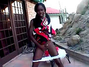 Interracial Passion With A Booty Ebony Cheerleader