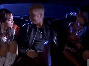 Hot Threesome Sex In Limo Drive With Eva Angelina And Keri Sable