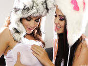 Furry Hat Lola Foxx And Her Friend