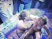 Kinky Rapacious Booty Girls Fight In The Foamy Ring At The College Party