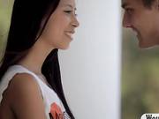 Gorgeous Brunette Teen Girl Paula Shy Nailed Real Good