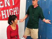 Brunette Teen Alana Leigh Called By The Coach