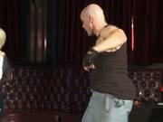 Ash Hollywood Dancing With Hunky Bald Guy