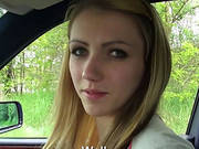 Beautiful Blonde Beatrix Gets Fucked From Behind For A Doggystyle In The Backseat
