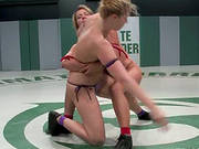 Holly Stevens Beats Busty Trina Michaels In Wrestle-for-strapon-sex Fight