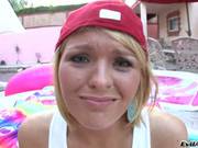 Fuckslut Krissy Lynn Loves The Slimy Load She Gets On Her Awesome Mouth