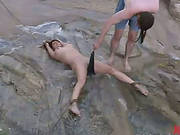 Outdoors Bondage In River For Hot Redhead Sasha Monet