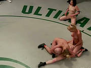 Lesbian Strapon And Fisting Action After Great Wrestling Combat