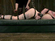 Chained And Blindfolded Brunette Gets Toyed And Tortured