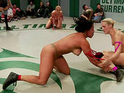 Wild Lesbian Wrestlers Get Down And Dirty On The Mat!
