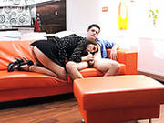Attractive Brunette Honey Aneta J Gives Bj Before Cunnilingus