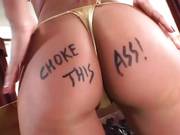 Horny Slut Gets Her Ass Choked