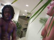 Large Booby Ebony Centerfold Double Banged