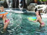 Aubrey Star And Kendall Kayden Play Poolside Games