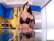 Brunette Beauty Poses Her Soft Clit