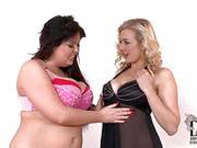 Lesbian Darlings Lauren Ddf And Megan Sweets Are Wearing Sexy Lingerie.