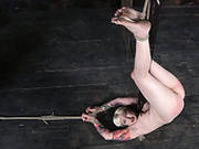Slutty Blonde Milf Olivia Rose Hangs Upside Down All Naked